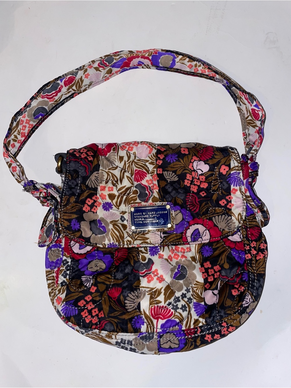 Marc by Marc Jacobs Floral Quilted Nylon Shoulder Bag Standard Supply Like New